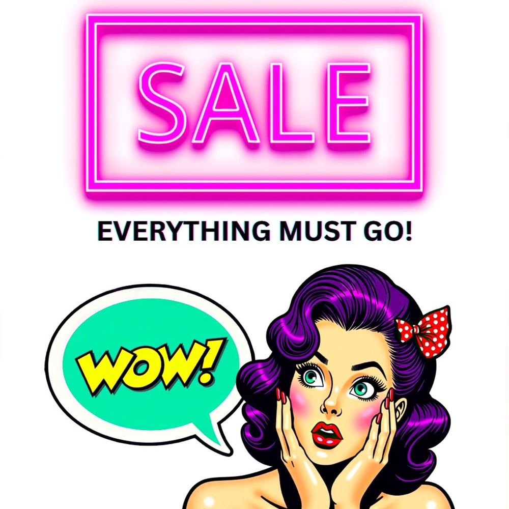 SALE! Everything must go! Mixed eras & items; skirts, sets, dresses, pants&more.